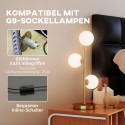 Laualamp 3 kupliga, terasjalga ja G9 soklitega, messing