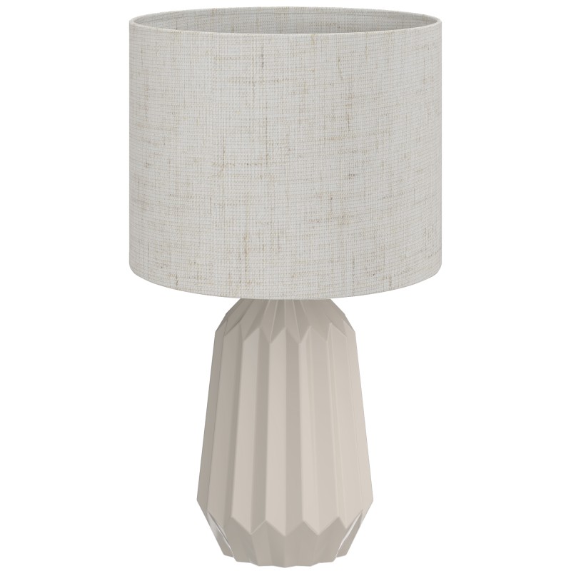 Linase varjuga laua- ja öölamp, klahvlüliti, 22 × 22 × 39 cm, beež