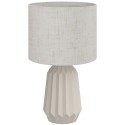 Linase varjuga laua- ja öölamp, klahvlüliti, 22 × 22 × 39 cm, beež