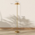 LED-põrandalamp sooja 3000 K valguse ja jalglülitiga, 25 × 25 × 134 cm, messing