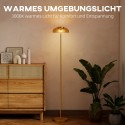 LED-põrandalamp sooja 3000 K valguse ja jalglülitiga, 25 × 25 × 134 cm, messing