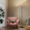 Hämardatav RGB-põrandalamp kaugjuhtimispuldi ja puutejuhtimisega, must