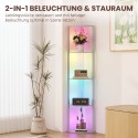 Reguleeritava heledusega LED-põrandalamp riiuli ja RGB-valgusega