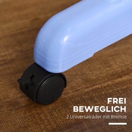 Kokkupandav pesurest 4 taseme, 4 ratta ja metallraamiga, sinine-valge