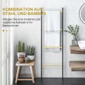 Eraldiseisev 4-latiline käterätikuivati, must ja naturaalpuit