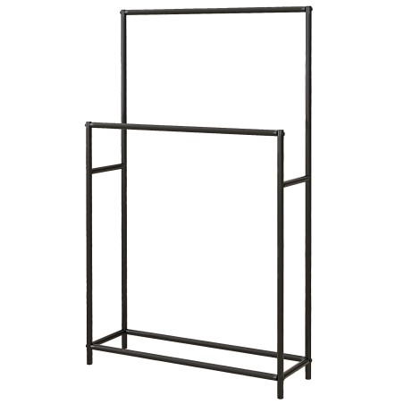 Eraldiseisev roostekindel käterätiredel 2 latiga, 66 × 20 × 110 cm, must