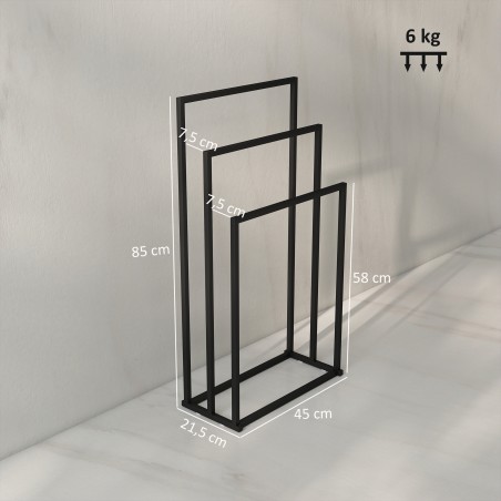Seisev käterätiredel 3 latiga, teras, 45 × 21,5 × 85 cm