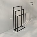 Seisev käterätiredel 3 latiga, teras, 45 × 21,5 × 85 cm