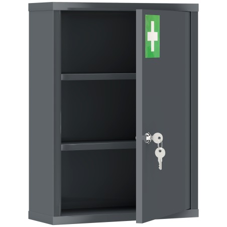 Seinale paigaldatav lukustatav terasest ravimikapp 40 × 15 × 53,5 cm