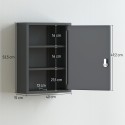 Seinale paigaldatav lukustatav terasest ravimikapp 40 × 15 × 53,5 cm