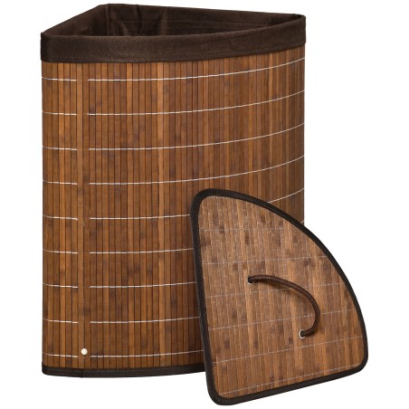 Pesukorv kaanega, 55 l, 38 × 38 × 57 cm, pruun