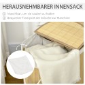 Pesukorv 100 l eemaldatava pesupingiga, 62,5 × 37 × 60,5 cm, naturaalne ja valge