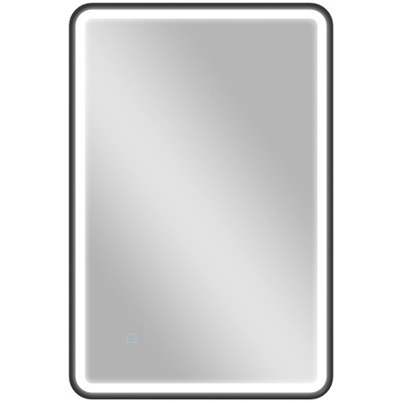 LED-valgustusega vannitoapeegel 90 × 60 cm, 3 valgusvärvi, must