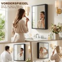 Must roostevabast terasest vannitoa peegelkapp 3 riiuliga