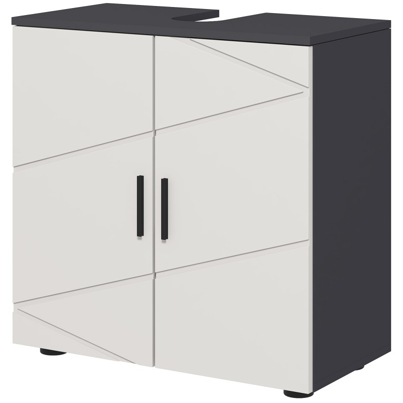 Valamu aluskapp 2 tasandiga, puit, helehall