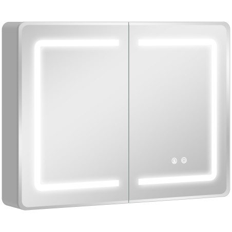 LED-valgustusega vannitoa peegelkapp 60 × 80 cm, uduvastane, hämardatav