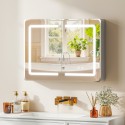LED-valgustusega vannitoa peegelkapp 60 × 80 cm, uduvastane, hämardatav
