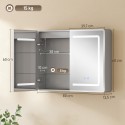 LED-valgustusega vannitoa peegelkapp 60 × 80 cm, uduvastane, hämardatav