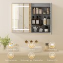 LED-valgustusega vannitoa peegelkapp 60 × 80 cm, uduvastane, hämardatav