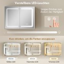 LED-valgustusega vannitoa peegelkapp 60 × 80 cm, uduvastane, hämardatav