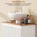 Vannitoa aluskapp kahe suure sahtliga valamule, 80 cm, valge