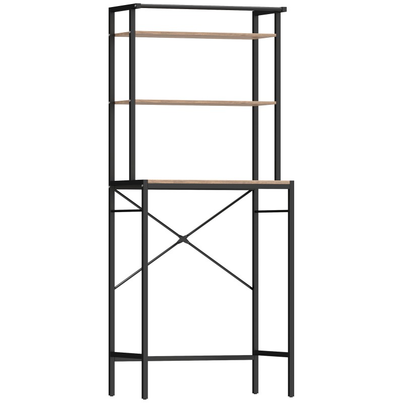 Pesumasina- ja vannitoariiul kuivatusvardaga, 3 tasandit, 67 × 40 × 161,8 cm