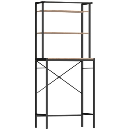 Pesumasina- ja vannitoariiul kuivatusvardaga, 3 tasandit, 67 × 40 × 161,8 cm