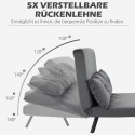 2-kohaline sametise kattega diivanvoodi 2 padjaga, naturaalne/tumehall/must