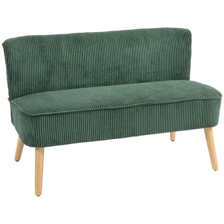 2-kohaline roheline sametise polüesterkattega diivan 117 × 56,5 × 77 cm