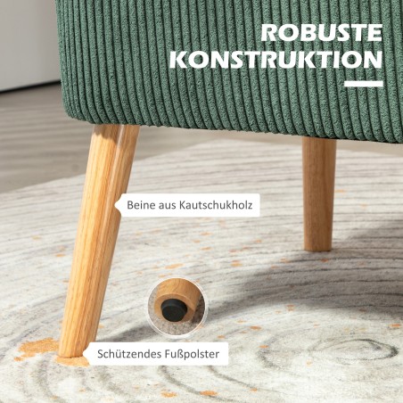 2-kohaline roheline sametise polüesterkattega diivan 117 × 56,5 × 77 cm