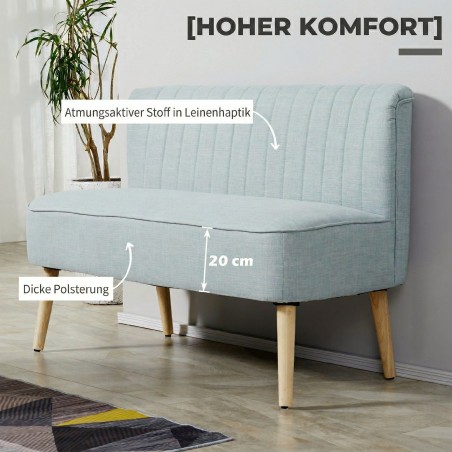 2-kohaline diivan pehme polstri ja kergesti hooldatava kattega, heleroheline
