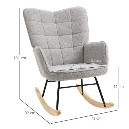 Retrostiilis täispuidust kiiktool, helehall, 71 × 92 × 101 cm