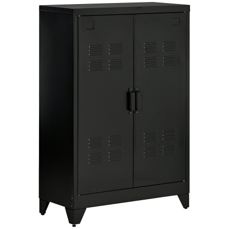 Metallist dokumendikapp magnetiliste lamellustega, must, 75 × 33 × 110 cm