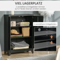 Metallist dokumendikapp magnetiliste lamellustega, must, 75 × 33 × 110 cm