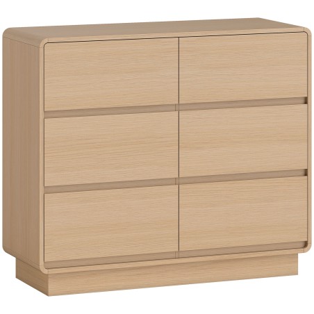 100 cm naturaalpuidust puhvetkapp 6 sahtliga