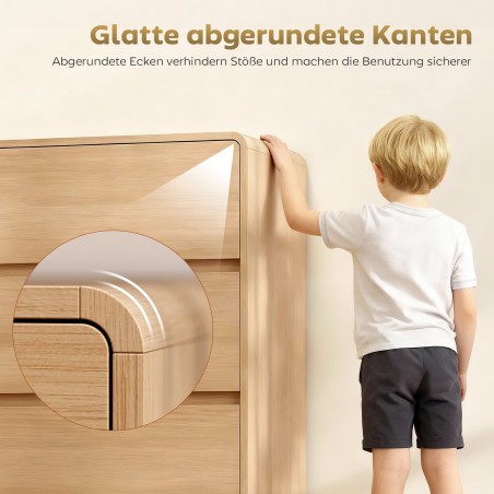 100 cm naturaalpuidust puhvetkapp 6 sahtliga