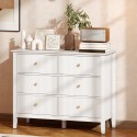 6 sahtliga kaasaegne kummut, valge, 100 × 40 × 78 cm