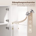 Moodne puhvetkapp 105,4 cm, metalljalgadega, kreemvalge
