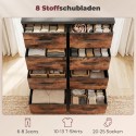 8 sahtliga riidekummut metallraamil, vintagepruun