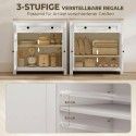 Köögikapp sahtli, kahe ukse ja reguleeritava riiuliga, 78,5 × 35 × 80 cm, valge