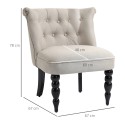Vintage-lõõgastustool linase katte ja puitraamiga, 67 × 67 × 78 cm, beež-must