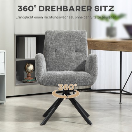 Polsterdatud pöörlev tugitool, kuni 120 kg, tumehall