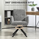 Polsterdatud pöörlev tugitool, kuni 120 kg, tumehall