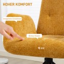 Pööratav polsterdatud aktsenttugitool, kuni 120 kg, kollane
