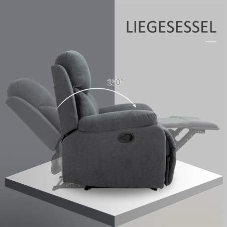 Lamamisfunktsiooniga tugitool, 150° kallutus, linase välimus, tumehall
