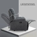 Lamamisfunktsiooniga tugitool, 150° kallutus, linase välimus, tumehall