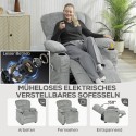 Elektriline tugitool lamamisfunktsiooni, USB-pordi ja topsihoidjaga, hall
