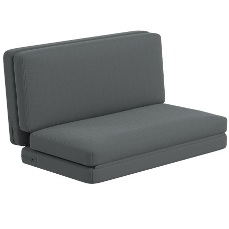 3-ühes kokkupandav tugitool-külalistevoodi, 138 cm lai, tumehall