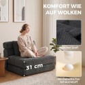2 ühes kokkupandav põrandatool nimmepadjaga, tumehall