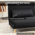 Voodifunktsiooniga lõõgastustool ühele, kuni 120 kg, must, 94 × 78 × 80 cm